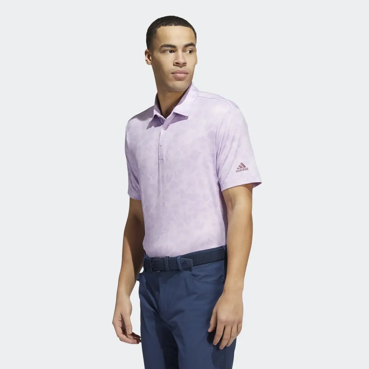 Adidas Prisma-Print Golf Polo Shirt. 2