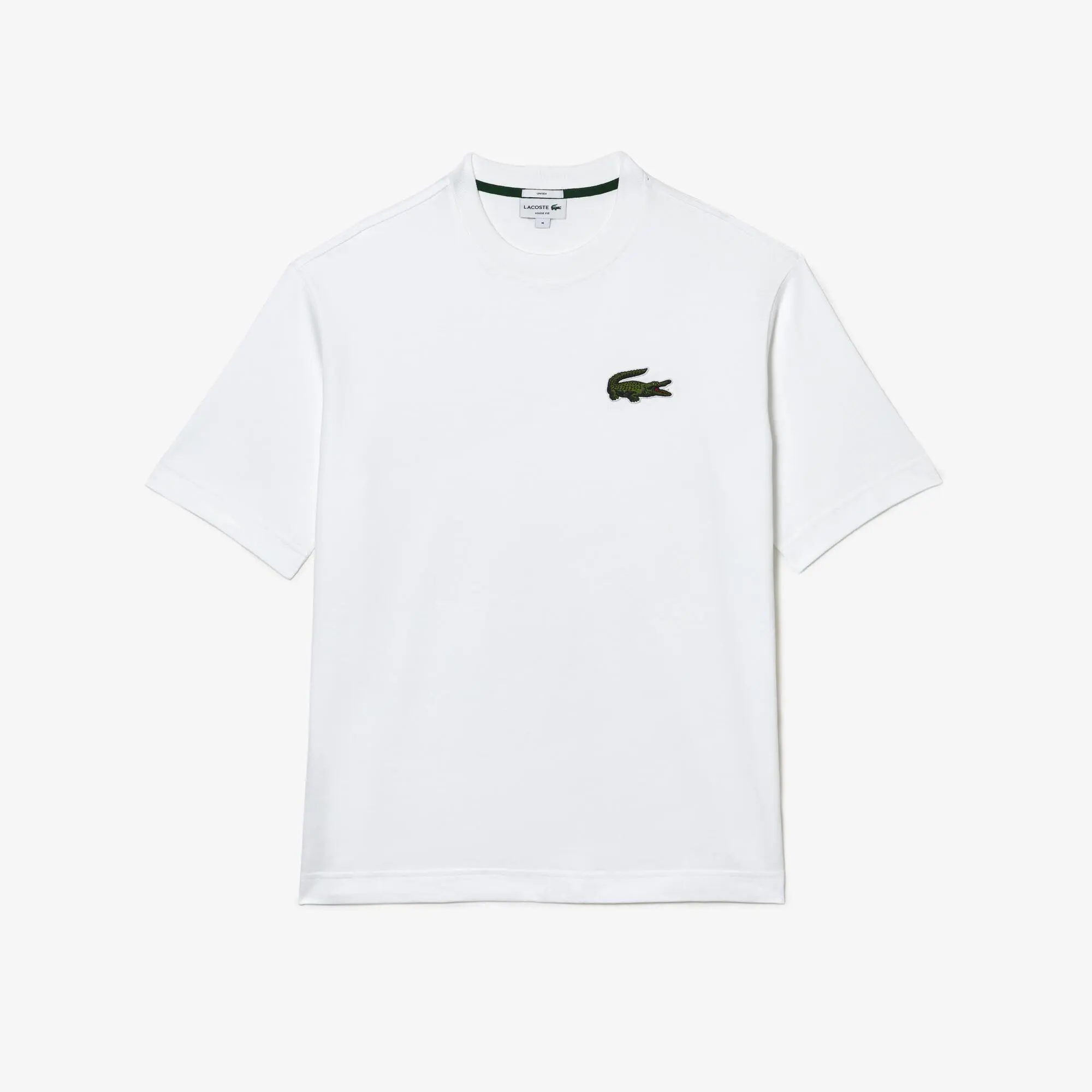 Lacoste T-shirt unisex in cotone biologico loose fit con coccodrillo grande. 2 Lacoste T-shirt unisex in cotone biologico loose fit con coccodrillo grande. 2