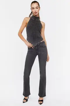 Forever 21 Forever 21 Low Rise Bootcut Jeans Washed Black. 2