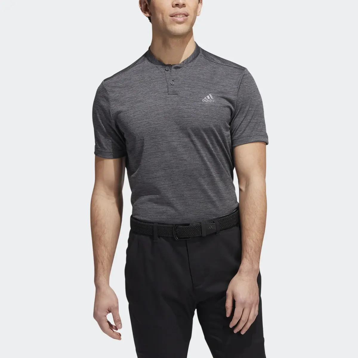 Adidas Textured Stripe Poloshirt. 1