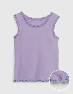 Toddler Rib Lace Tank Top purple