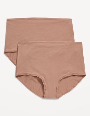 Old Navy Maternity 2-Pack Rollover-Waist Brief Underwear beige