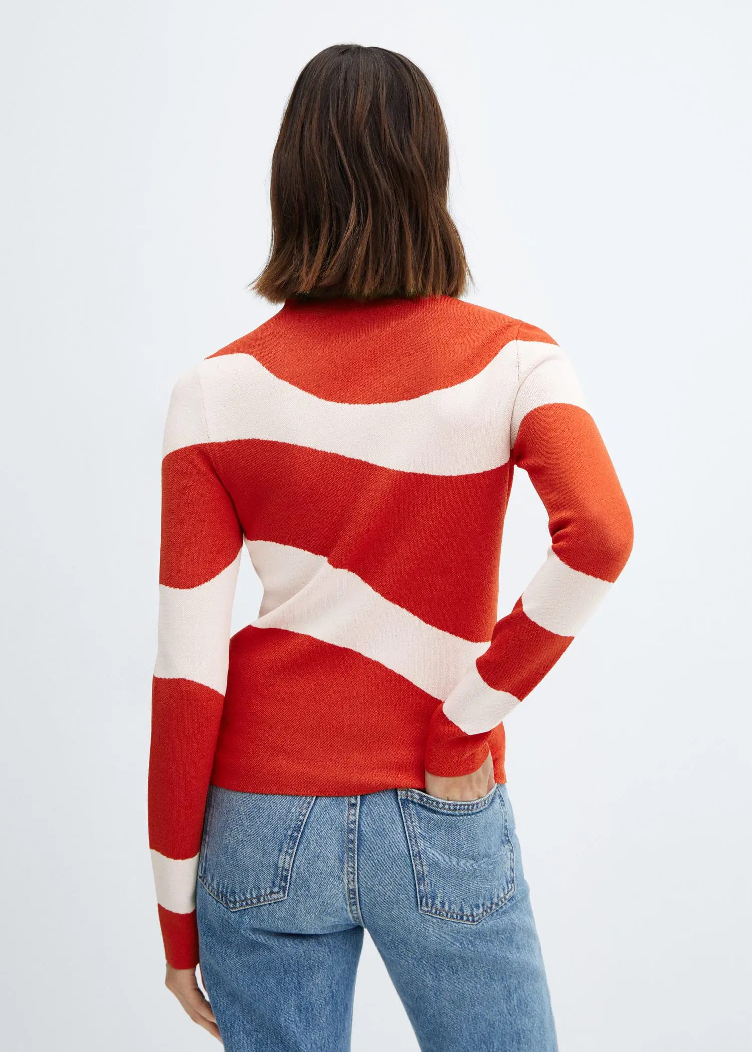 Mango Perkins neck knitted sweater. 3
