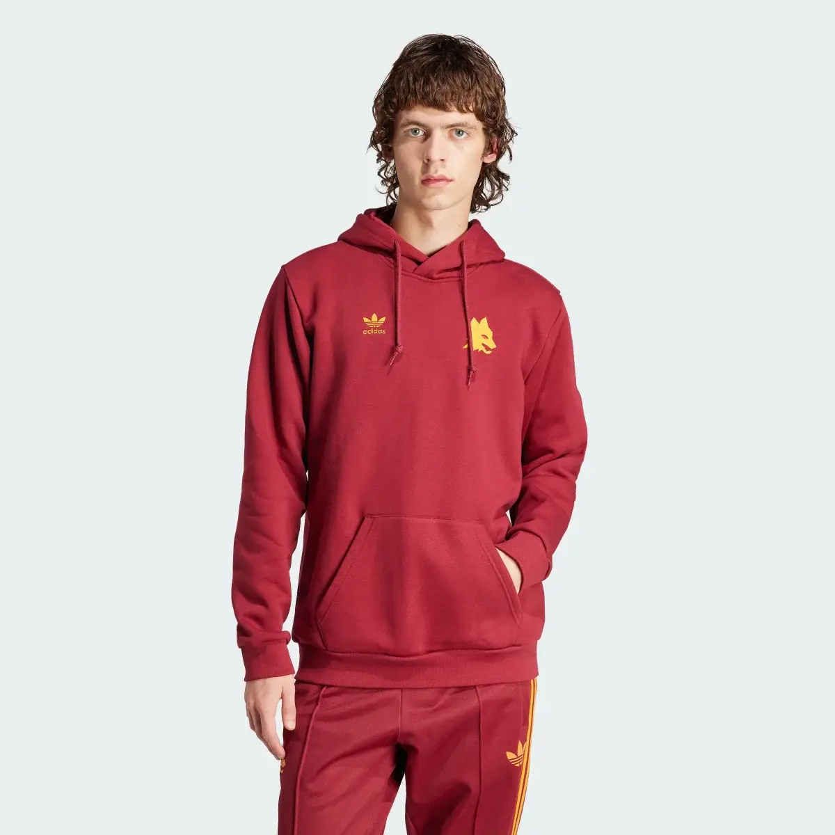 Adidas AS Roma Essentials Trefoil Hoodie. 2