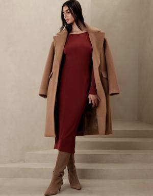 Ines Scoop-Back Sweater Dress red