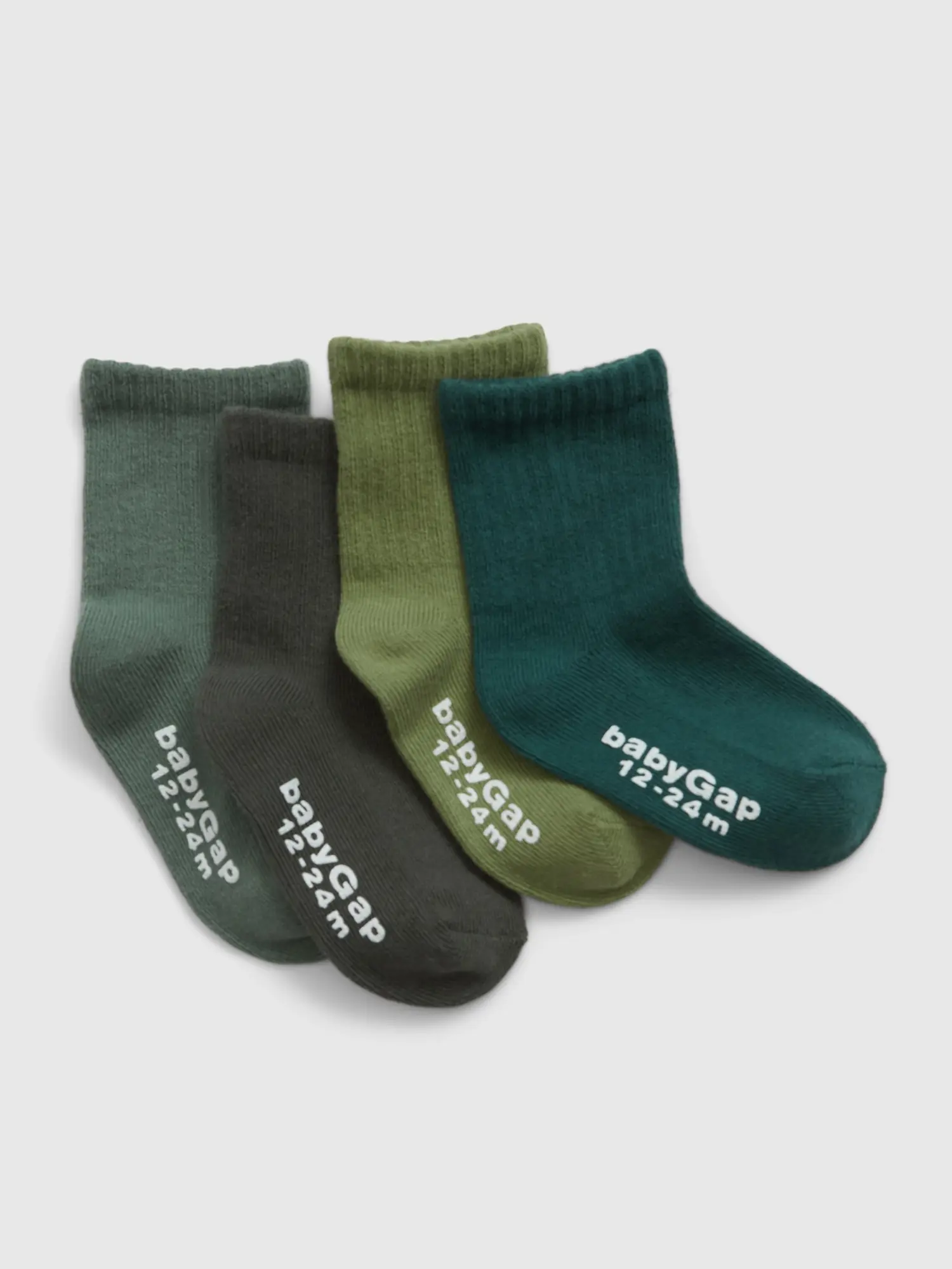 Gap Toddler Cotton Crew Socks (4-Pack) green. 1