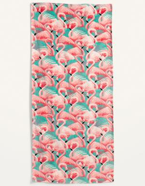 Printed Loop-Terry Beach Towel for the Family pink