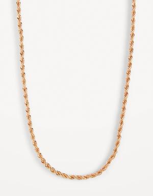 Gold-Plated Rope Chain Necklace for Women gold