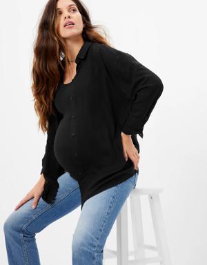 Gap Maternity Button-Down Shirt black