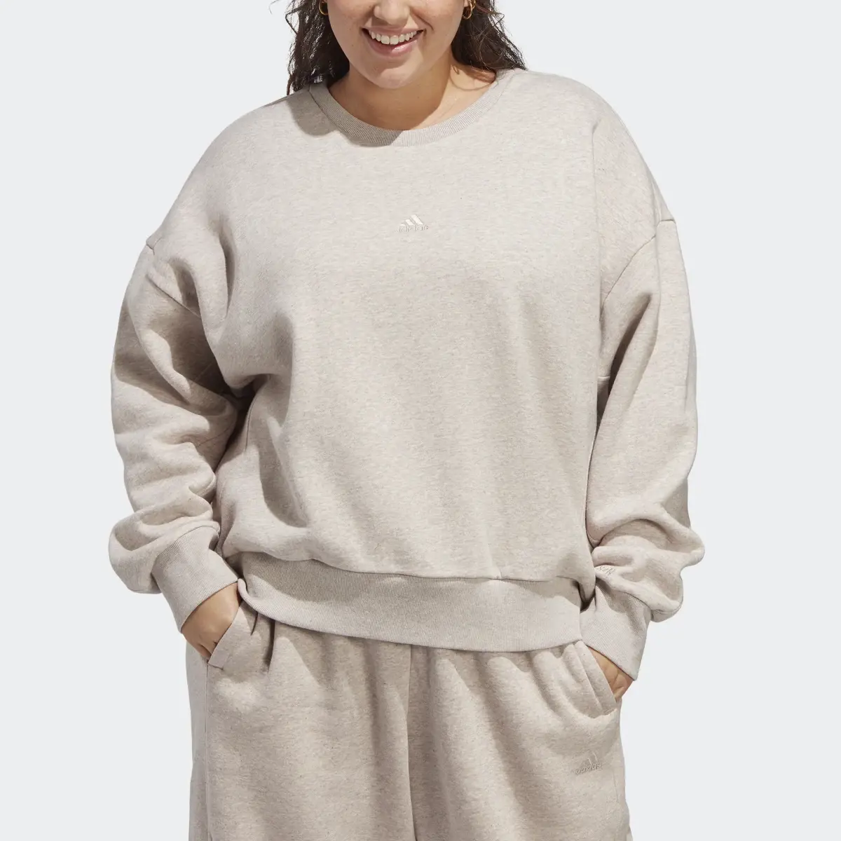 Adidas ALL SZN Fleece Sweatshirt (Plus Size). 1