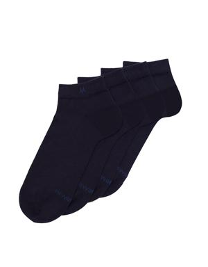 Pamuklu Lacivert İkili Sneaker Çorap Seti