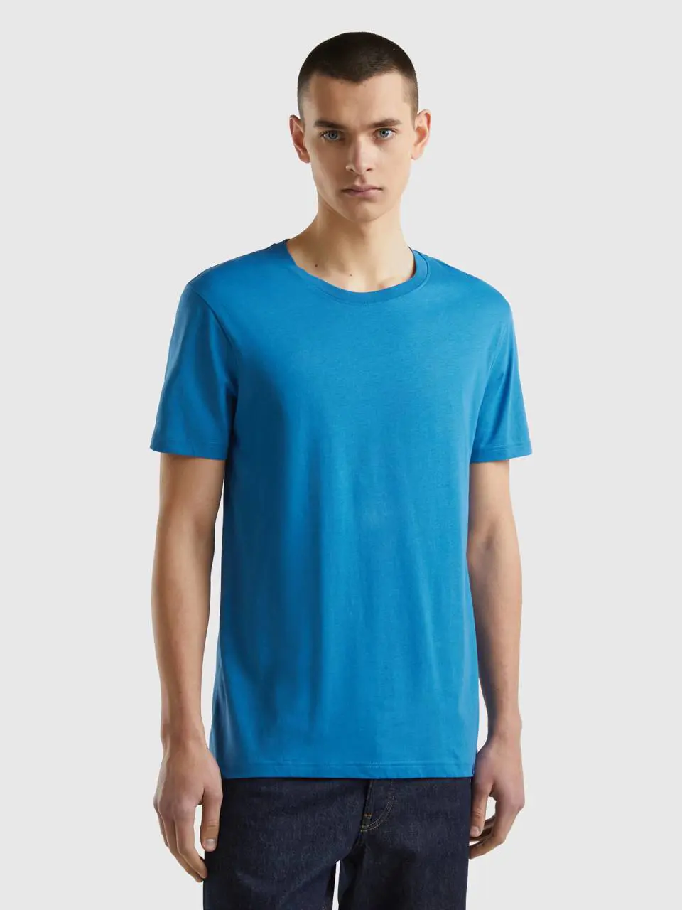 Benetton blue t-shirt. 1
