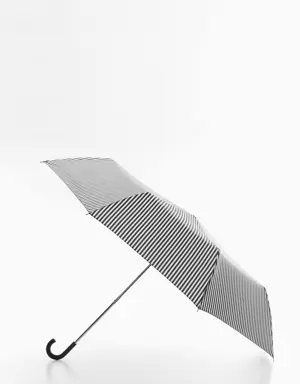 Striped folding umbrella