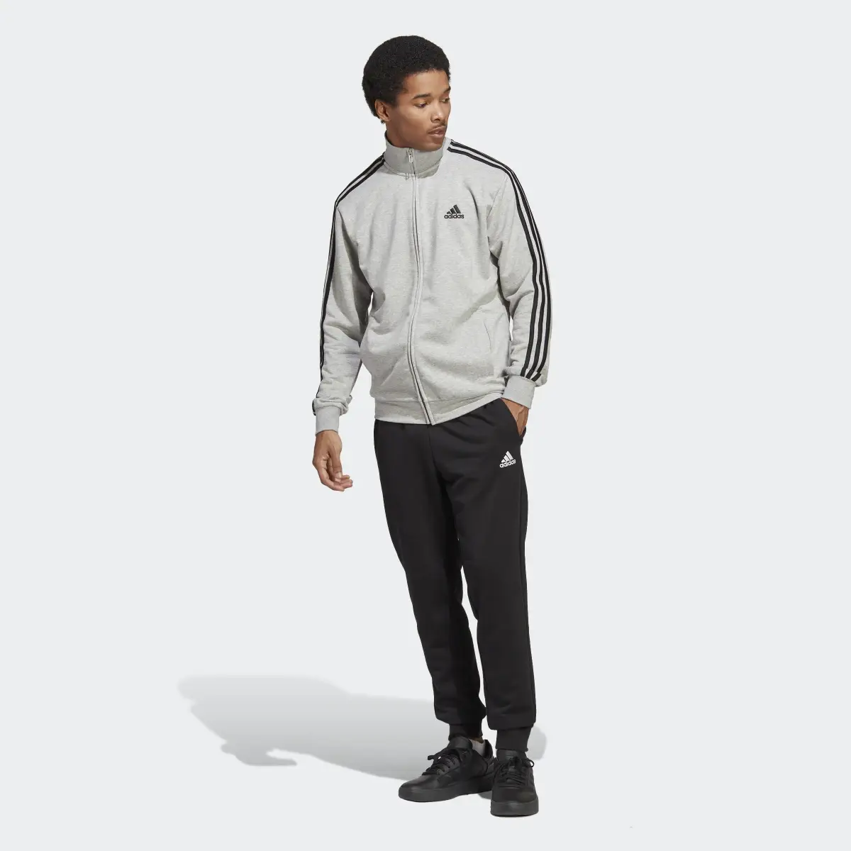 Adidas Basic 3-Stripes French Terry Tracksuit. 2