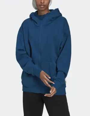 Adidas Studio Lounge Fleece Full-Zip Hoodie