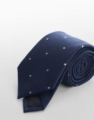 Cotton tie with polka-dots 