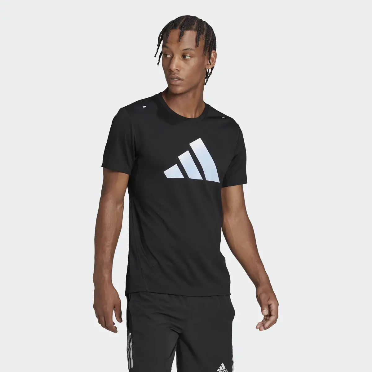 Adidas Run Icons 3 Bar Logo Tee. 2