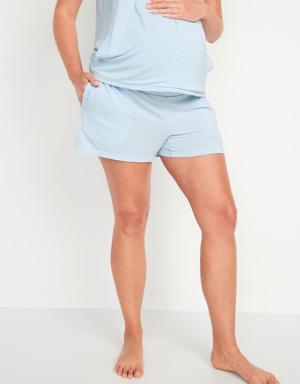 Old Navy Maternity Rollover-Waist Ultra-Soft Sunday Sleep Shorts -- 3.75-inch inseam blue