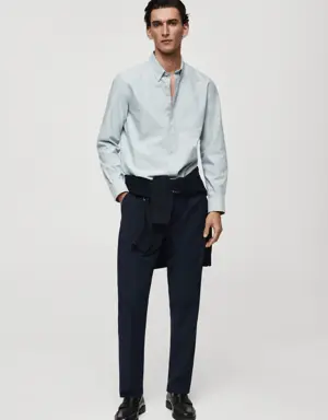Camicia regular fit Oxford cotone