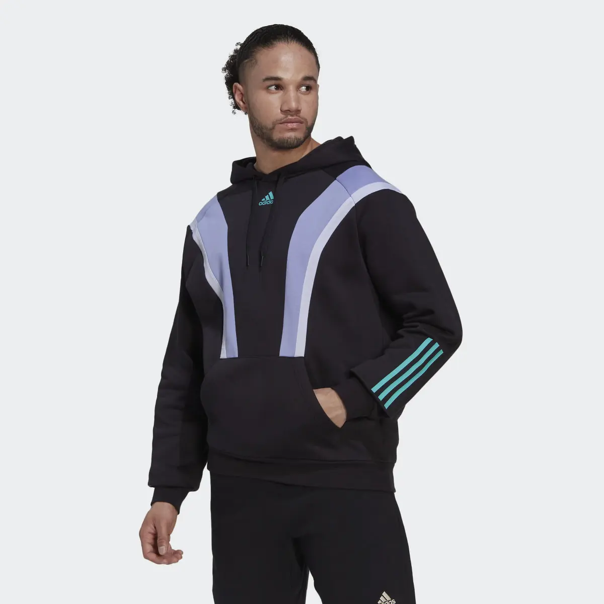 Adidas Fleece Hooded Top. 2