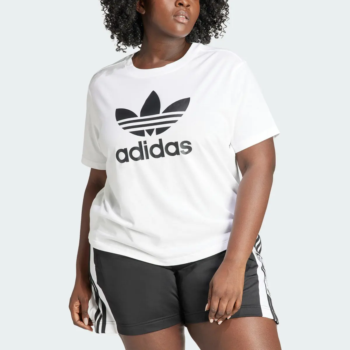 Adidas Koszulka Adicolor Trefoil Boxy (Plus Size). 1