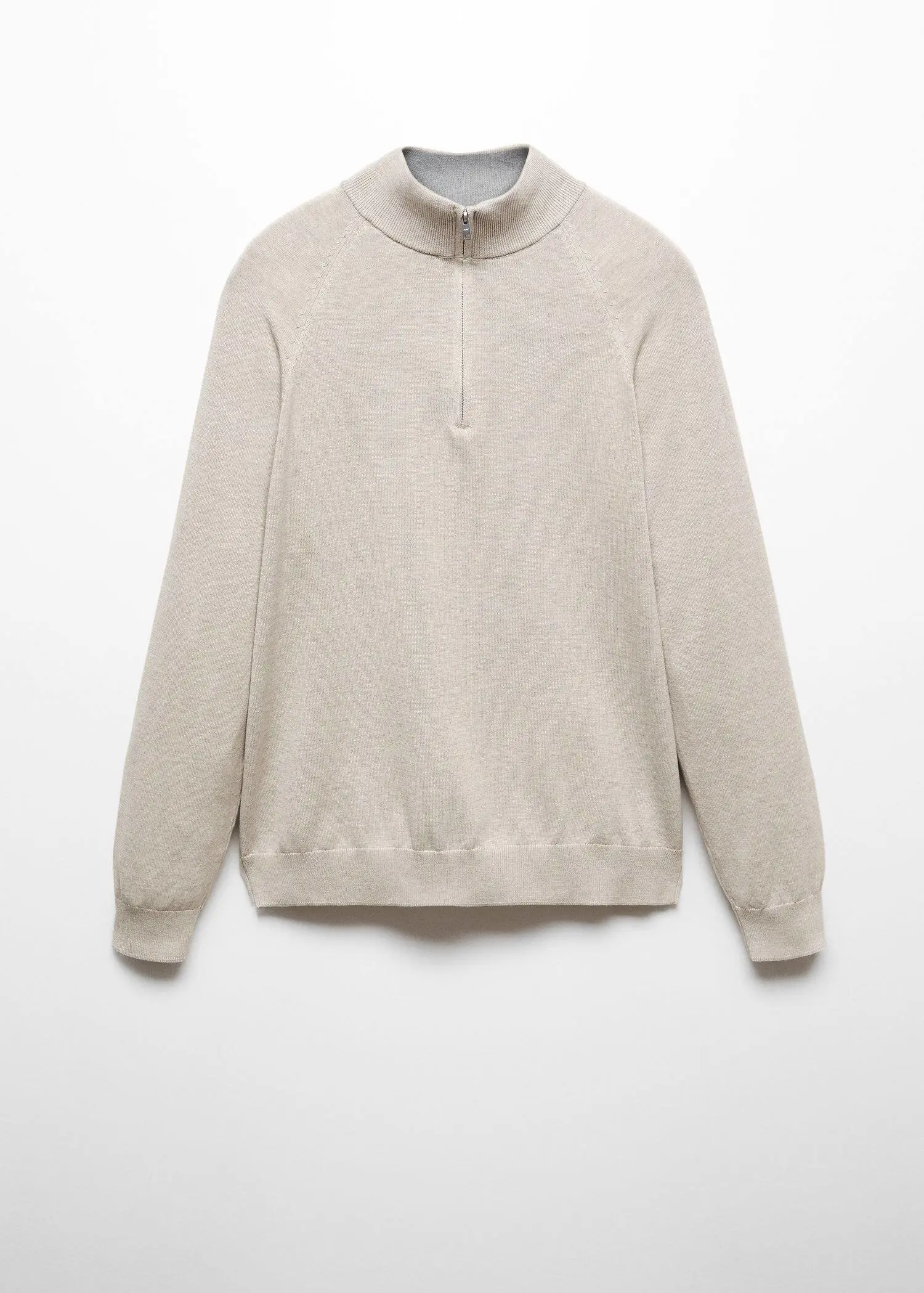 Mango Pull-over coton col zippé. 1