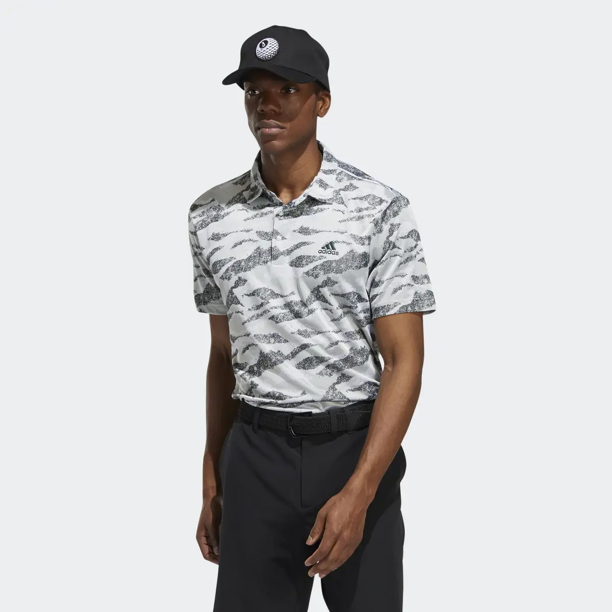 Adidas Horizon-Print Golf Polo Shirt. 2