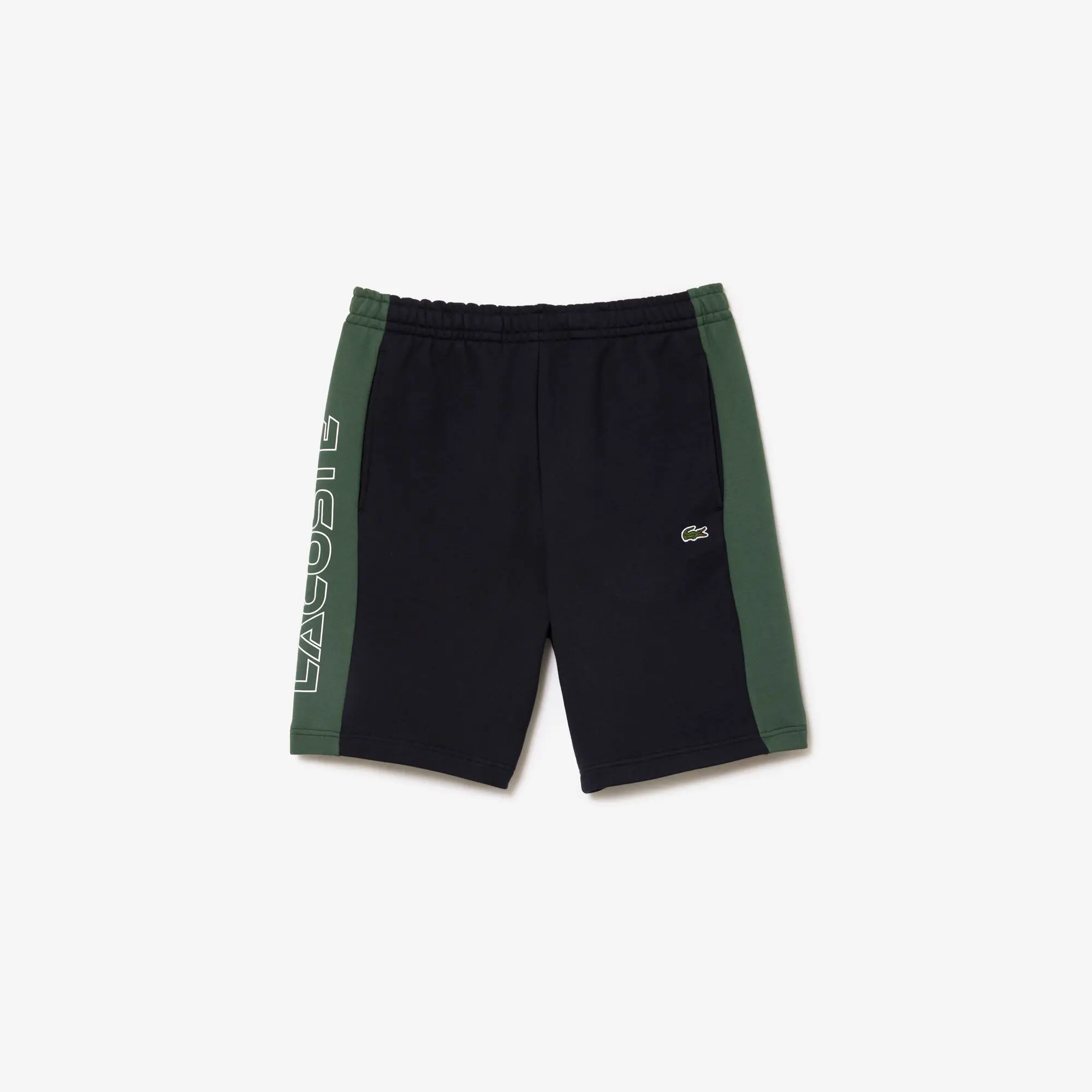 Lacoste Jogger Shorts aus ungerautem Fleece mit Colourblock. 2
