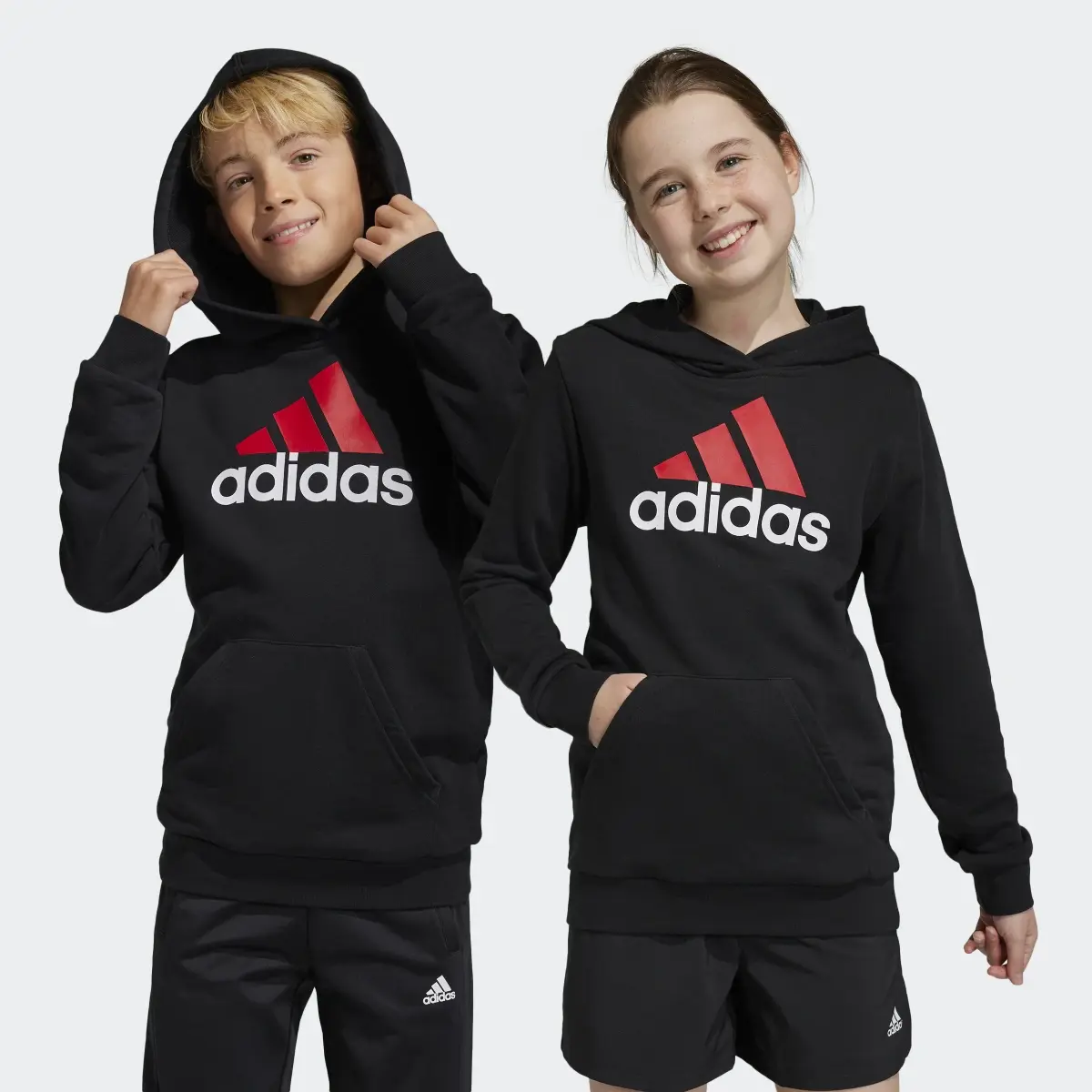 Adidas Essentials Two-Colored Big Logo Cotton Hoodie. 1