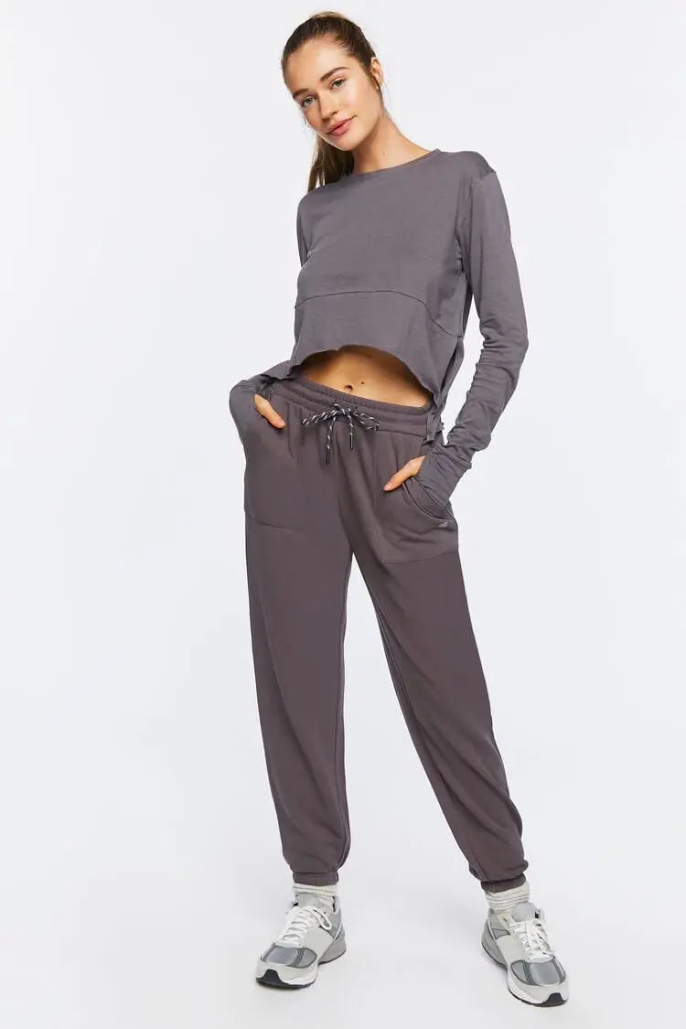 Forever 21 Forever 21 Active French Terry Joggers Charcoal. 1