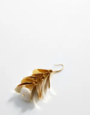 Metallic-leaves earrings