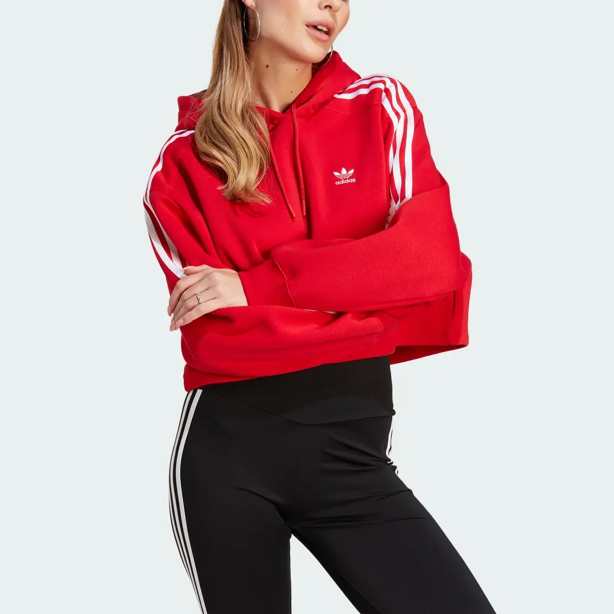 Adidas Adicolor Classics Cropped Hoodie. 1