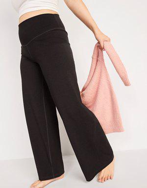 Extra High-Waisted PowerChill Hidden-Pocket Wide-Leg Yoga Pants for Women