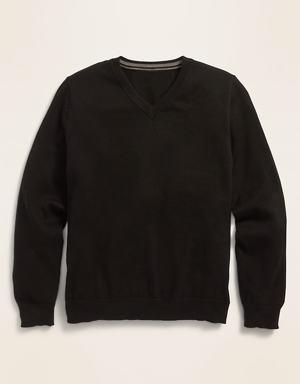Solid V-Neck Sweater for Boys