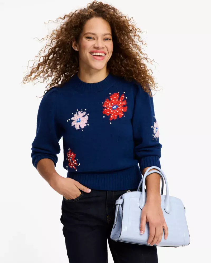 Kate Spade Floral Embellished Sweater. 2