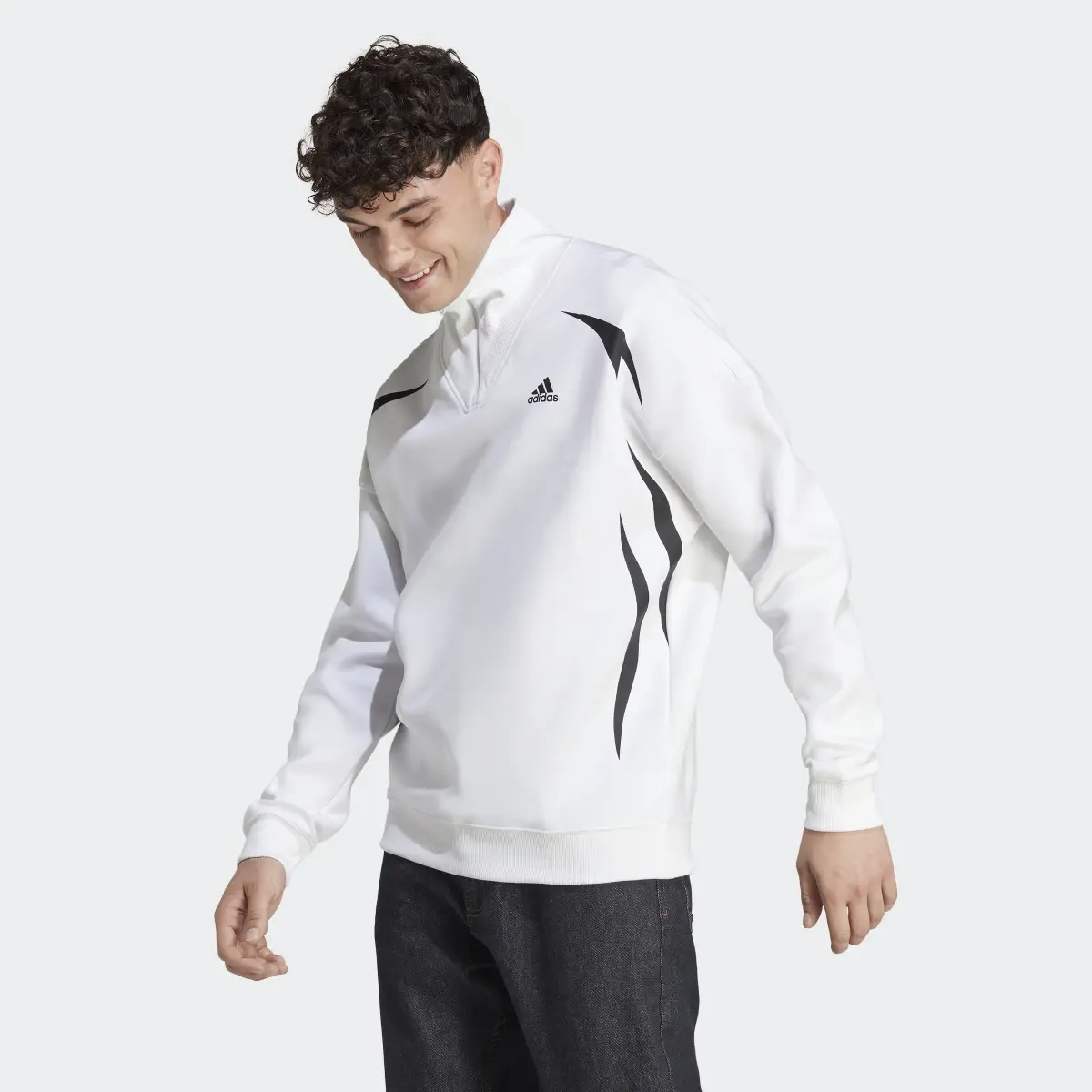 Adidas Sweat-shirt à demi-zip Colorblock. 2
