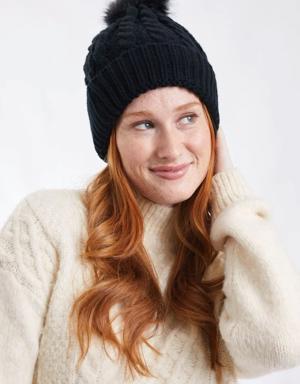Black - Cozy Lined Hat