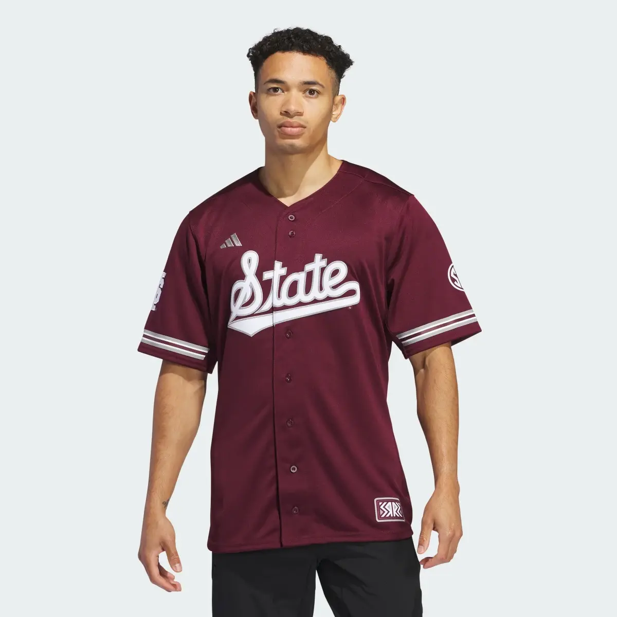 Adidas Mississippi State Reverse Retro Replica Baseball Jersey. 2