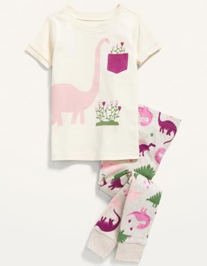 Unisex Printed Snug-Fit Pajama Set for Toddler & Baby purple