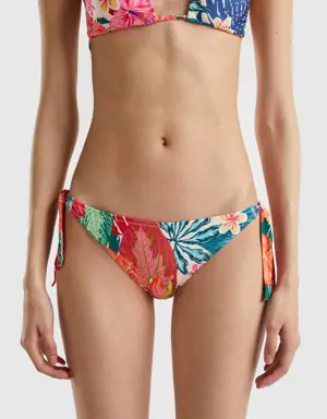 floral swim bottoms with bows