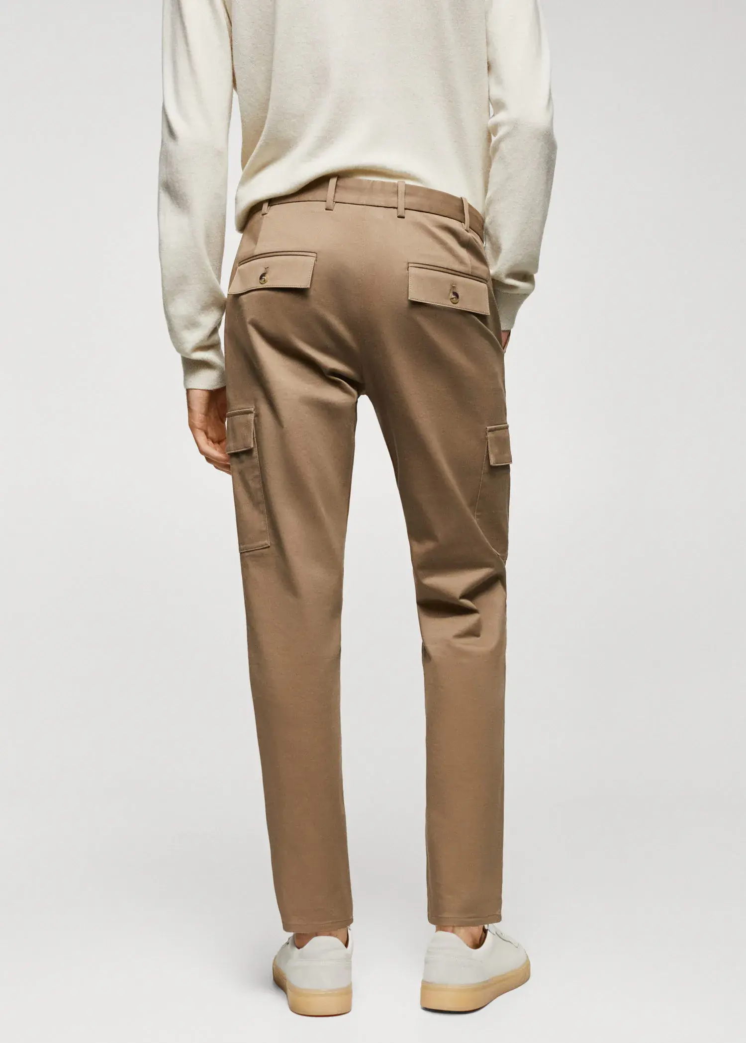Mango Slim-fit cotton cargo trousers. 3