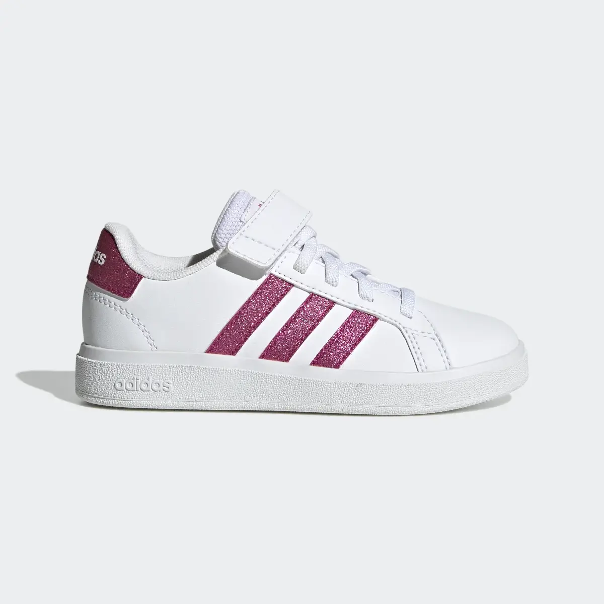 Adidas Grand Court Court Elastic Lace and Top Strap Shoes. 2