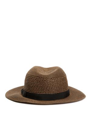 Kahverengi Şerit Detaylı Erkek Şapka