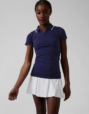 Momentum Seamless Polo Tee blue