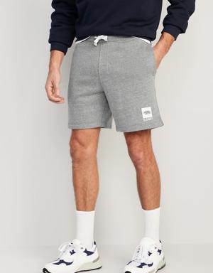 Fleece Logo Shorts for Men -- 7-inch inseam gray