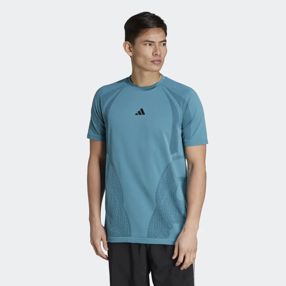 Adidas AEROREADY Pro Seamless Tennis Tee. 2