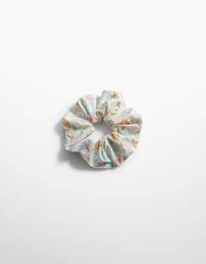 Mango Flower scrunchie