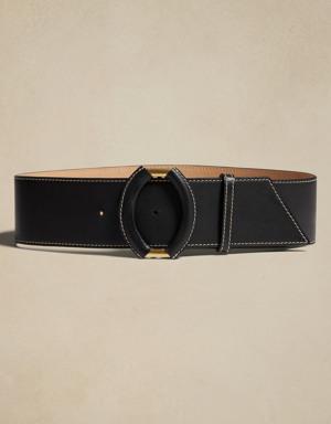 Ravello Leather Waist Belt black