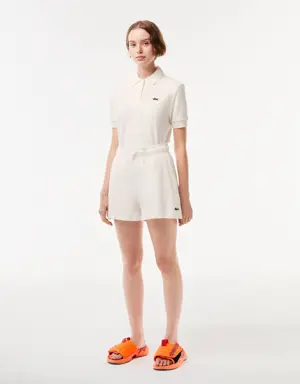 Lacoste Pantalón corto de mujer Lacoste en algodón de rizo ecológico