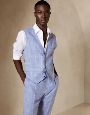Raiff Italian Linen Suit Vest blue